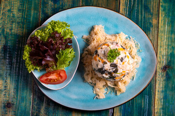 dumpling on sauerkraut