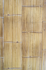 Bamboo wall texture background. Environmentally friendly material for house construction