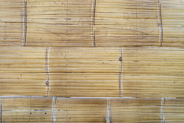 Bamboo wall texture background. Eco friendly building material for house