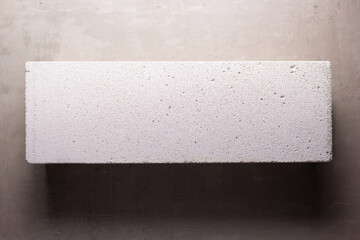 Aerated concrete block background at wall. Lightweight concrete texture - 493831769