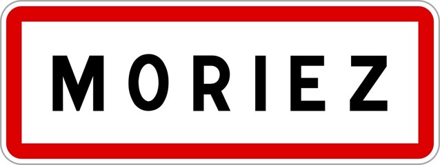 Panneau entrée ville agglomération Moriez / Town entrance sign Moriez