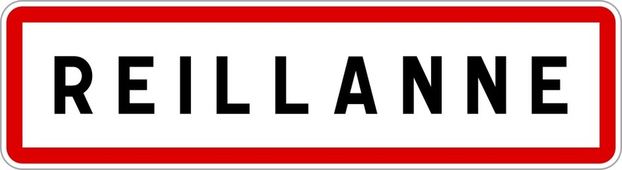 Panneau entrée ville agglomération Reillanne / Town entrance sign Reillanne