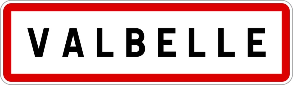 Panneau entrée ville agglomération Valbelle / Town entrance sign Valbelle
