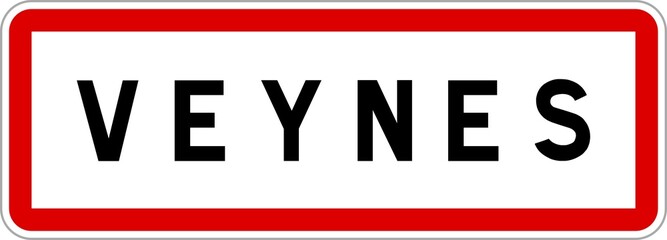 Panneau entrée ville agglomération Veynes / Town entrance sign Veynes