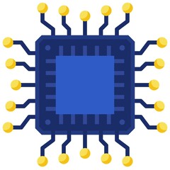 CPU Mining icon, Blockchain related vector illustration