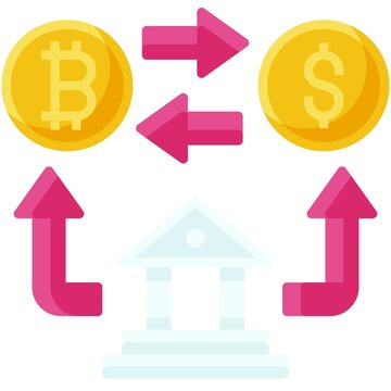 Centralized Exchange icon, Blockchain related vector illustration