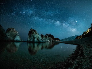 浄土ヶ浜と天の川