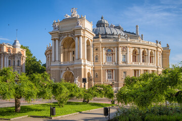 Obraz premium Beautiful building of the opera and ballet theatre in Odessa, Ukraine