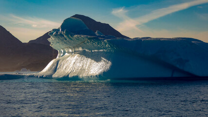 Iceberg floating in Greenland