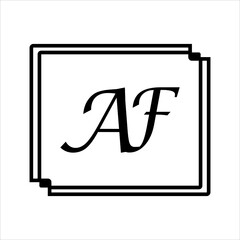 AF letter logo icon vector template on white background creative letter AF icon. AF vector.
