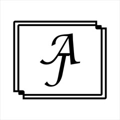 AJ letter logo icon vector template on white background creative letter AJ icon. AJ vector.
