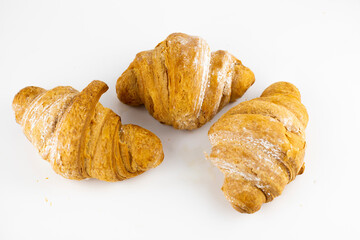 croissants on a white background