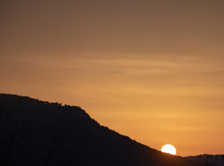 sunset in the mountains