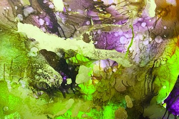 Dipinto verde astratto 