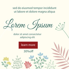 floral background with place for your text