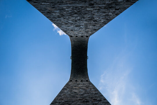 Zampach viaduct, stone train bridge, Czech Republic