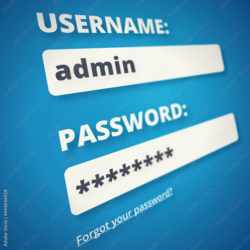 Poster the admin user has all the privileges. shot of the login page of a website - all design on this imag