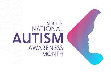 April is National Autism Awareness Month. Vector illustration. Holiday poster.
