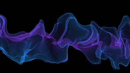 Abstract Digital Wave And Smoke Flow Background