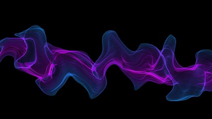 Abstract Digital Wave And Smoke Flow Background