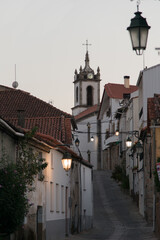 Beautiful cityscape of Belmonte at sunset, a picturesque town with jewish heritage at eastern Portugal.