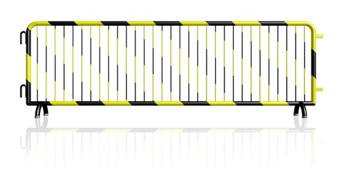 schwarz-gelb gestreifte Absperrgitter