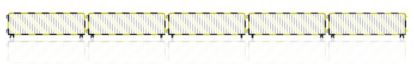 schwarz-gelb gestreifte Absperrgitter