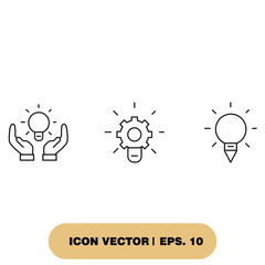 creativity icons  symbol vector elements for infographic web