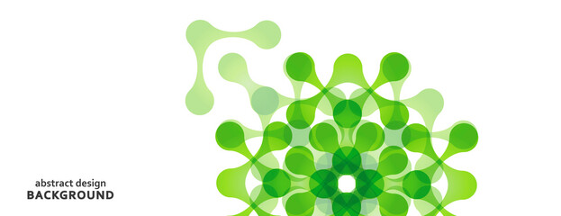 Vector banners with abstract figures. Connect circles design pattern