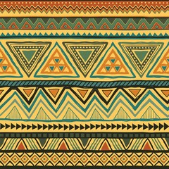 Colorful Mexican seamless pattern. Native American backdrop. Aztec ethnic geometric print. 