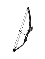 Modern composite bow for sports and entertainment. Isolate on a white back.