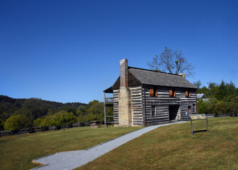 Fototapeta na wymiar Jacob Wolfe Historic Site in Norfork Arkansas
