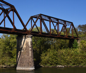 Masonery Supports Hold Norfork Railroad Bridge