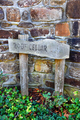 Root Cellar Painted on Wooden Sign