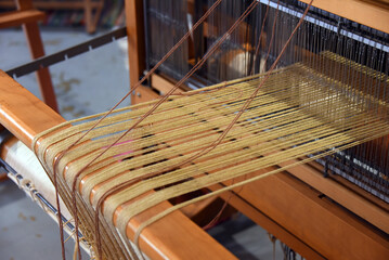 Weaving Yarn in Process