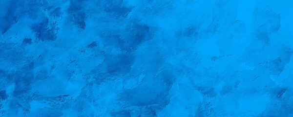 Vector watercolor art background. Blue stone surface. Stucco. Wall. Watercolour texture for cards, flyers, poster. watercolour banner. Brushstrokes and splashes. Painted template for design.	