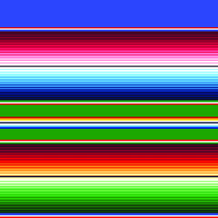 Mexican Blanket Stripes Seamless Vector Pattern. Colorful Mexican background.