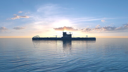 Obraz premium 潜水艦