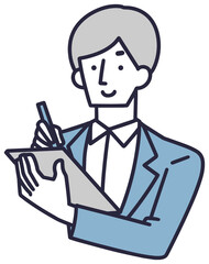 会社員　案内　男性　イラスト