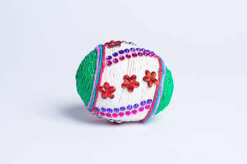 Easter egg on the white background