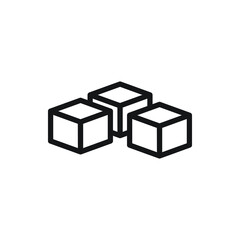 cube ice icon for website, presentation symbol 