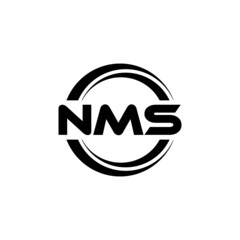 NMS letter logo design with white background in illustrator, vector logo modern alphabet font overlap style. calligraphy designs for logo, Poster, Invitation, etc.	