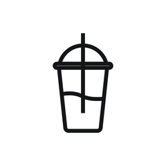plastic cup icon for website, presentation symbol 