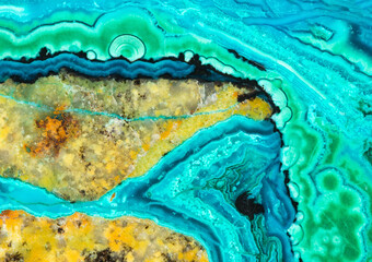 Colorful mineral patterns, close up