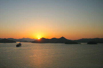 Sunrise in the South Sea of Korea