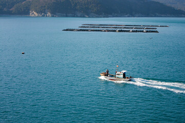 Obraz premium The sea and scenery of the South Sea of Korea.