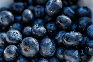 Bowl full of ripe Blueberies