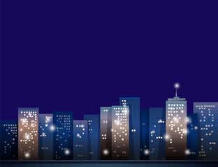 Night City Vector Design Template Free EPS File