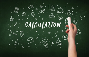Hand drawing education concept concept