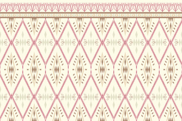 Abstract ethnic geometric ikat pattern.Tribal ethnic vector texture.Fabric pattern mandala native textile.Embroidery design.Design from triangle pattern in aztec style